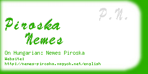 piroska nemes business card